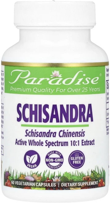 Paradise Herbs 오미자 250mg 베지 캡슐 60정, ParadiseHerbs오미자250mg베지캡슐60정, 1개 - 쿠팡