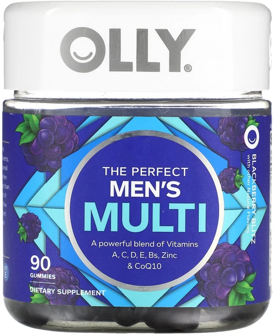 OLLY 더 퍼펙트 맨스 멀티 블랙베리 블리츠 구미젤리 90개, OLLY더퍼펙트맨스멀티블랙베리블리츠구미젤리90개, 1개 - 쿠팡