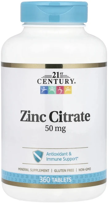 21st Century 시트르산 아연 50 mg 360정, 1개 - 쿠팡