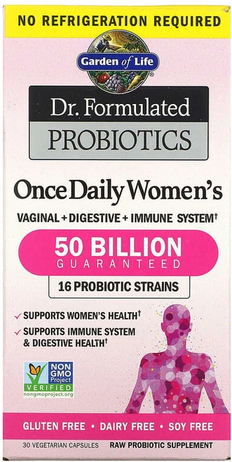 Garden of Life Dr. Formulated Probiotics 하루 1정 여성용 베지 캡슐 30정 GOL-11832, 1개 - 쿠팡
