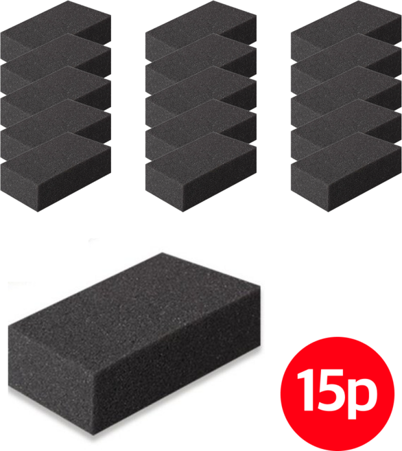 다온홈 미용실 머리카락 털이개 스펀지, 15개, 블랙