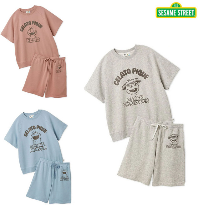 gelatopique 젤라또피케 SESAME STREET 상하세트 3종 택1