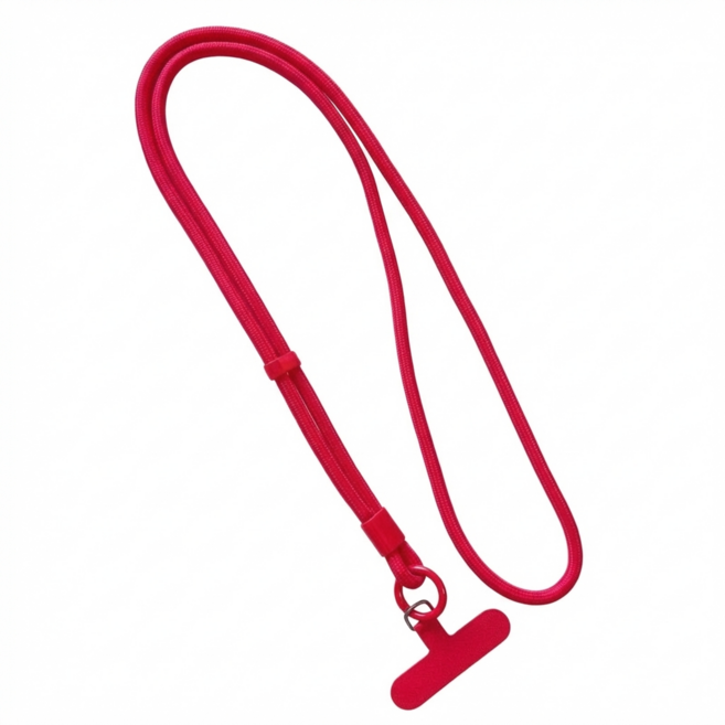 트래블잇 도난 방지 목걸이 핸드폰 스트랩, 1개, 레드