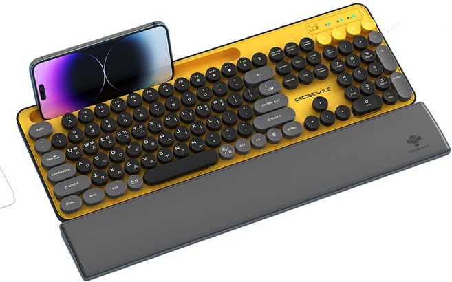 지데빌 팜레스트 미끄럼방지 인체공학 손목받침대 GPR100 풀배열 104키, 다크 그레이, 1개