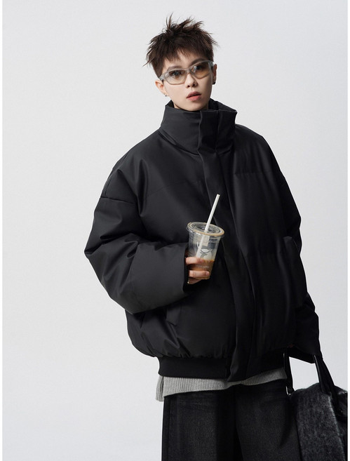 ANYOU 남성용 보온 방한 오리털 패딩 따뜻한 경량 패딩 빅사이즈 루즈핏 방수 자켓