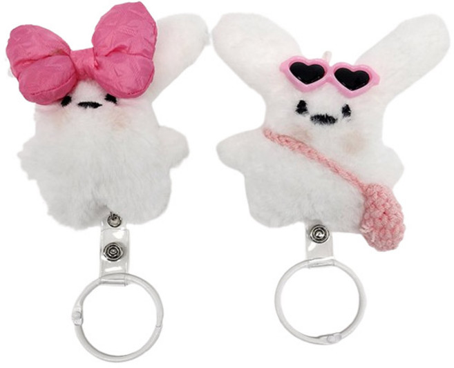 MDC 프리티토끼 릴홀더 / 신분증릴홀더 간호사테이프걸이, 1개, 왕리본토끼