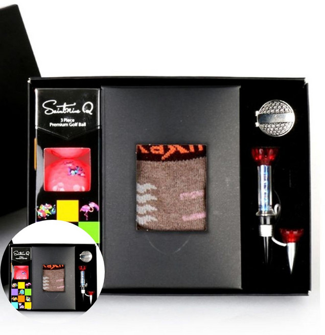 카시야 골프 선물 세트 골프 기프트 세트 양말 3구 B, 1개, 자석티_경사수평볼마커