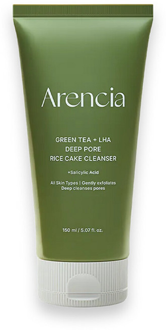 Aencia 綠茶 LHA 深層清潔年糕潔面乳, 1個, 150g