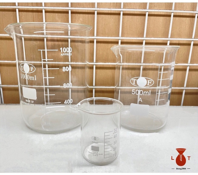 TOF 實驗室燒杯套裝 - 耐熱玻璃材質 刻度清晰 科學實驗教學適用, 1個, 50ml