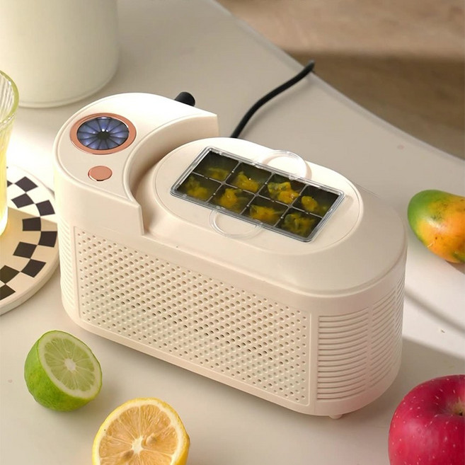 PHILOGEO 가정용 미니 급속 제빙기 사무실 캠핑 탁상용 차량용 어댑터 포함, 퍼플