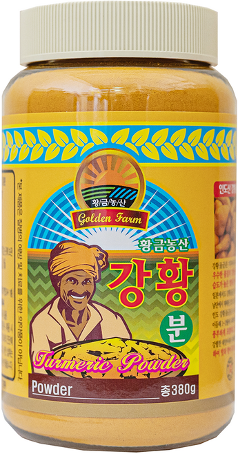 황금농산 강황가루 인도산 프리미엄 커큐민 강황 분말, 380g, 1개