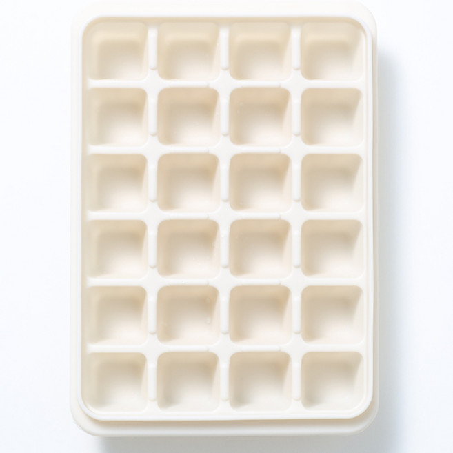 국산 프리미엄 실리콘 얼음트레이 얼음틀 이유식큐브 6구/15구/24구, 1개, 아이보리