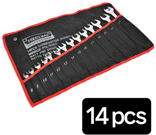 라라공방 스패너 렌치 파우치 세트 14pcs, 1세트, 스패너 14PCS