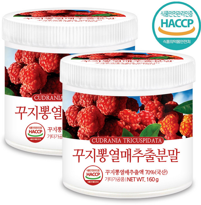 푸른들판 국산 꾸지뽕 열매 분말, 2개, 160g