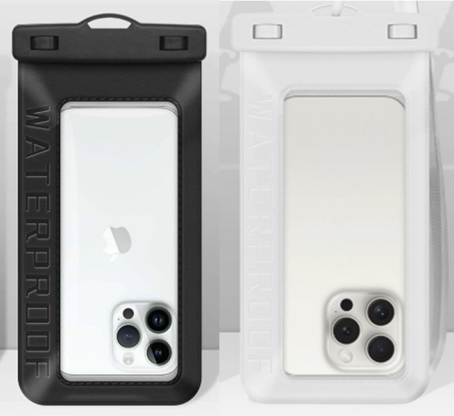 제로필 IPX8등급 방수케이스 스마트폰 방수팩, 1개, 화이트+블랙