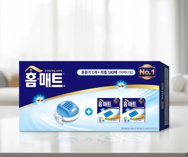 홈매트 세트 훈증기 리필 180매, 1개