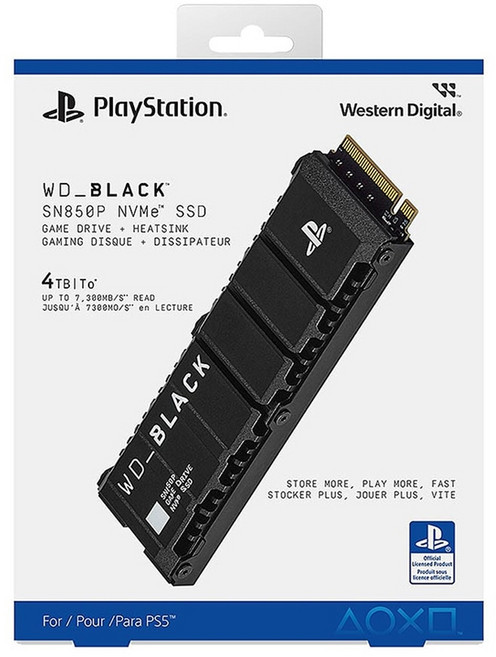 威騰 黑標 PS5 遊戲主機專用 NVMe SSD 固態硬碟 M.2 2280, 4TB【配備散熱片】, 【配備散熱片】SN850P, 4TB