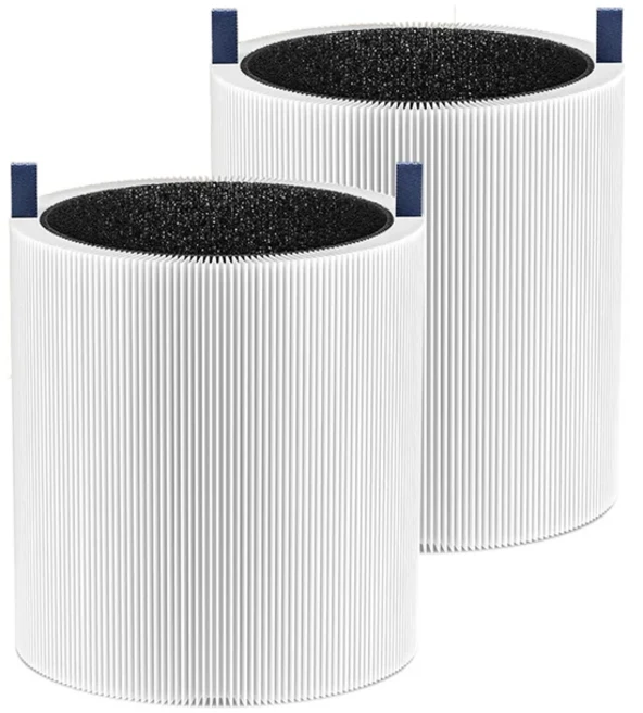 호환 2팩 511 교체 필터 2-In-1 H13 Blueair Blue Pure용 True HEPA 입자 필터 Blue Pure 511 교체 Filtera, 01 White