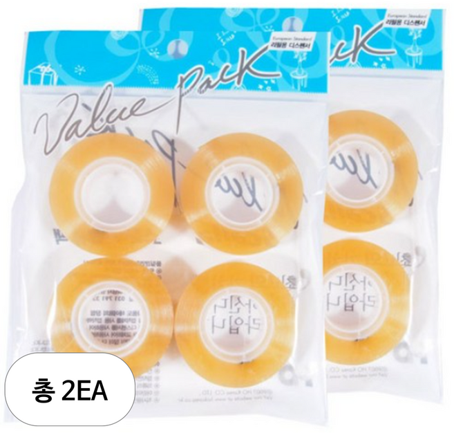 스칼라 골드테이프 리필 밸류팩 G1830R4, 혼합색상, 2개