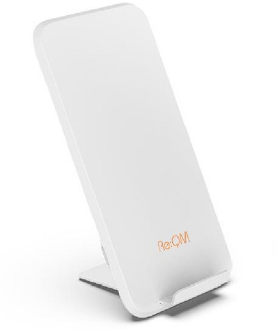 리큐엠 10W 듀얼코일 고속 무선충전기 패드 거치대 겸용 QWC-P100, 1개, 화이트