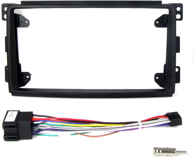 9 "메르세데스 호환 스테레오 벤츠 용 유닛 라디오 헤드 패널 2010 Fortwo Smart 장착 Bezel W451 Fascia 2005 프레임 페이스 Trim 자동차, BZ11, 1개