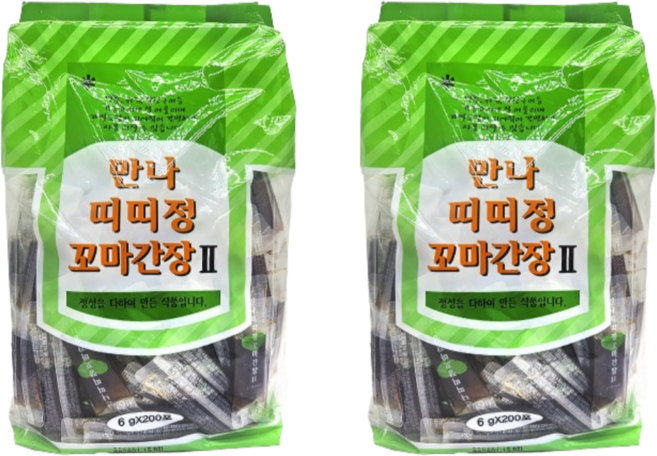 [무료배송]일회용 간장(연합 200T)/업소용/대용량/맛간장/미니간장/매일편한마스크/샘표국간장, 6g, 2개
