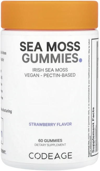 새해 첫좋은선물 Codeage 바다 이끼 구미젤리 딸기 맛 구미젤리 60개(구미젤리 1개당 150mg) 제대로 할인합니다, Codeage바다이끼구미젤리딸기맛구미젤리60개구미젤리1, 1 - 쿠팡