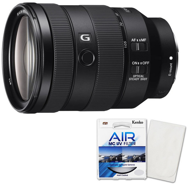 [소니정품] FE 24-105mm F4 G OSS 렌즈+켄코필터+포켓융/ ED, 01 FE24-105 F4G OSS(후드+파우치)