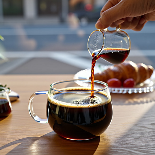 샤르망 홈카페 투명 내열유리컵, 러블리 커피잔 410ml, 6개