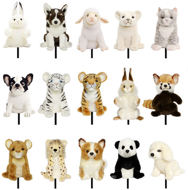 그린피플 ZOO 애니멀 실사 우드 커버 15종(택1) 골프클럽커버 헤드커버 귀여운 동물인형, (15) 마렘마쉽독, 1개