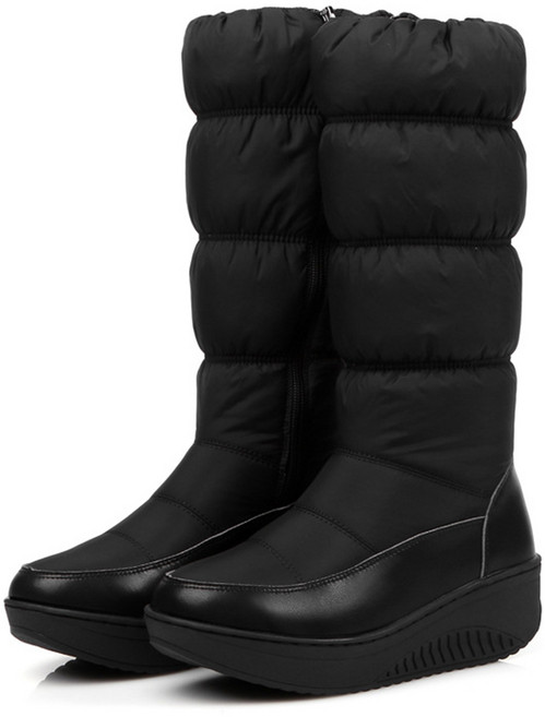 메이리앤 여성 겨울 털안감 롱 패딩 미들 방한 키높이 방한 부츠
