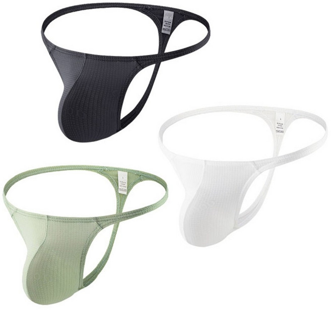 섹시몬스터 남자 섹시 티팬티 옆트임 얇은 회흰녹3P