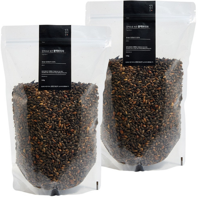 방앗간청년 압력으로 볶은 국산 100% 블랙보리차, 500g, 1개입, 2개