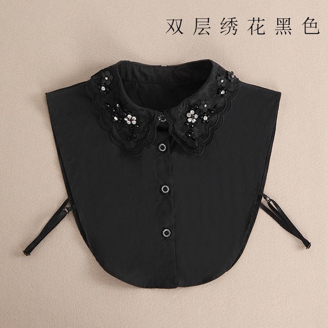 花邊假領子 女百搭新款 秋冬襯衫裝飾領 韓版木耳邊 高領立領 teddy6