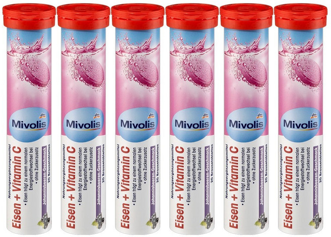 Mivolis 미볼리스 아연 + 비타민C 발포비타민 20개입 6팩, 6개, 20정