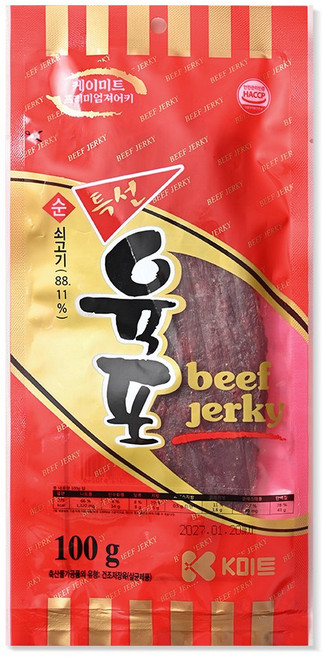 케이미트 순쇠고기 특선육포, 100g, 1개