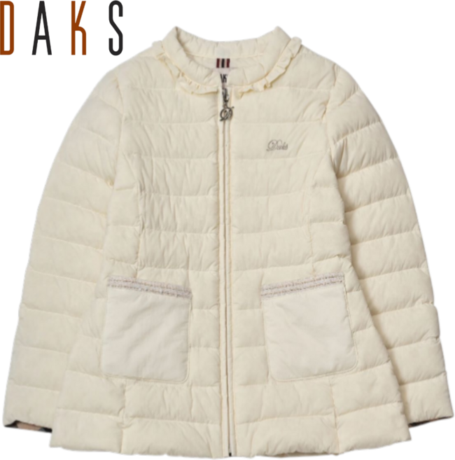 [매장발송]닥스리틀 경량다운점퍼 프릴넥 신학기 간절기 입학식 가볍고 따뜻한 외출복