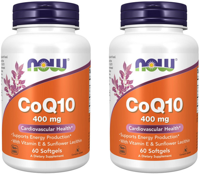 나우푸드 CoQ10 400mg 소프트젤, 2개, 60정