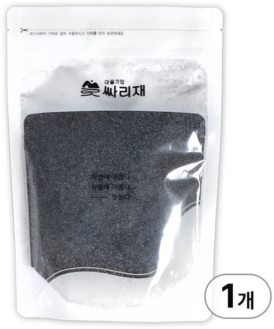싸리재 [ 흑임자가루 300g ] 국산 검정 검은 깨가루 흑임자 라떼 블랙 선식 샐러드 드레싱, 1개