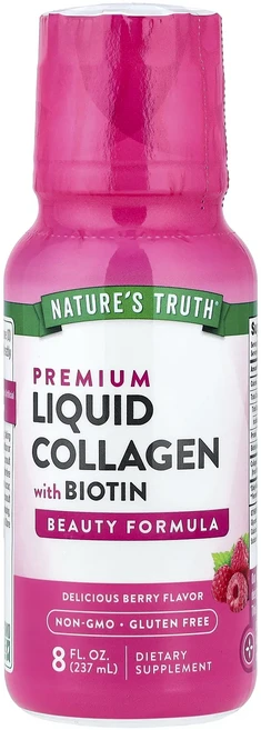 몸관리하세요 겨울입니다 Nature's Truth 비오틴 + 비타민C 함유 프리미엄 액상 콜라겐 천연 베리 237ml(8fl oz) 특별관리진행, NaturesTruth비오틴비타민C함유프리미엄액상콜라겐, 1개, 237ml - 쿠팡