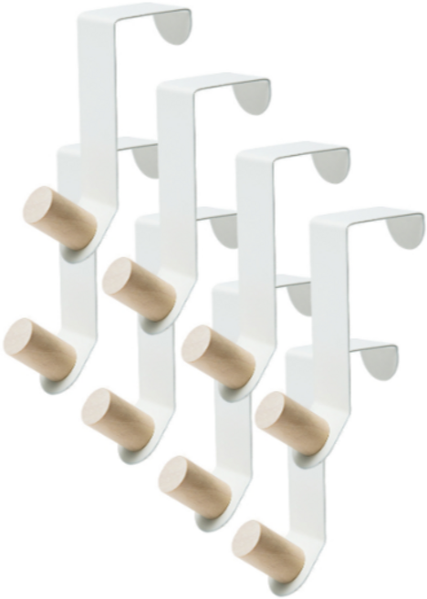 에쉬울프 도어 행거 8개 세트, 화이트