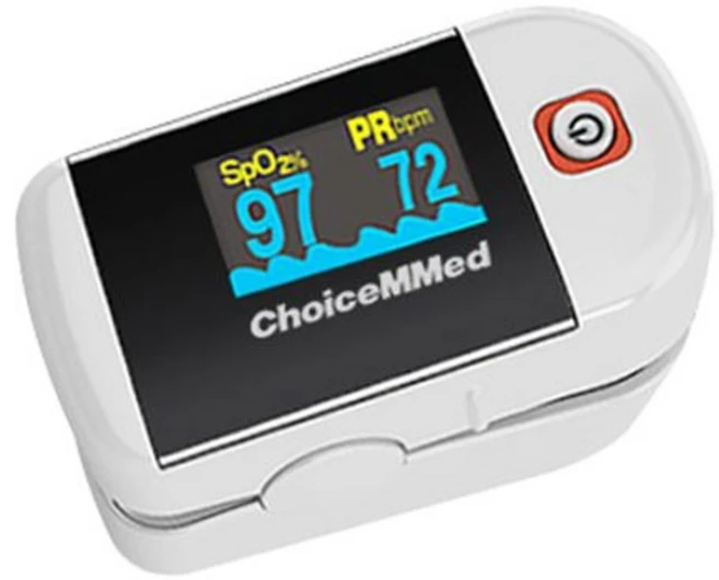 초이스메드 펄스 핑거형 옥시미터 산소포화도 측정기 C22, 1개입, 1개 - 쿠팡
