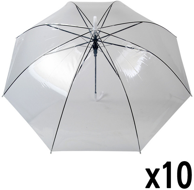 [KM]투명 비닐우산 X10개 안전우산 자동우산 장우산