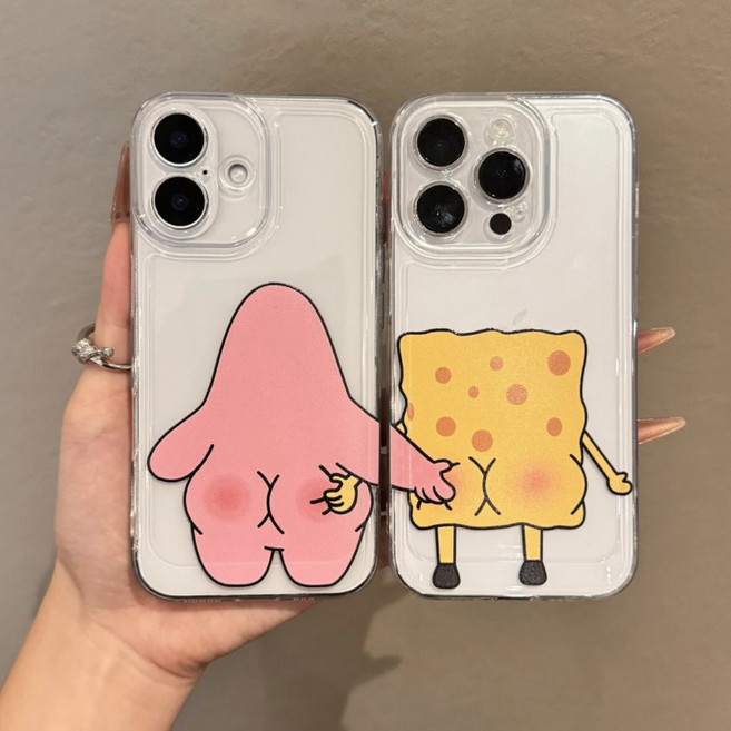 스펀지밥 아이폰 8 xs 11 12 13 14 15 16 17 PRO 핸드폰 케이스