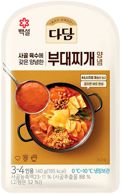 CJ 다담 부대찌개양념, 140g, 24개