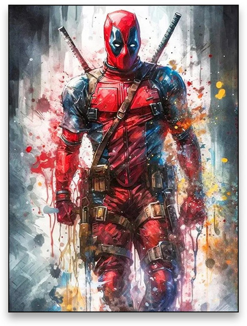 영화 아트 포스터 아이언 맨 데드 풀 캔버스 페인팅 클래식 캐릭터 벽화 홈 벽 장식 선물, 55x80cm Unframed, B057