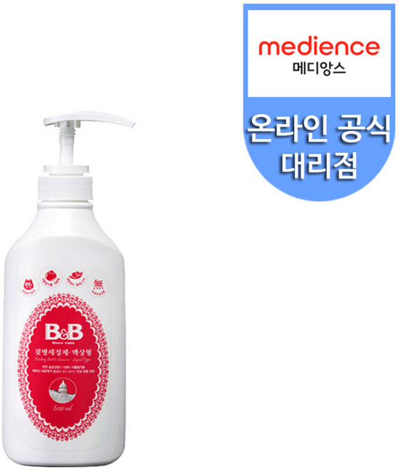 비앤비 젖병세정제 액상형 용기 600ml, 1개