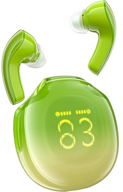 러닝 이어폰 조깅 스포츠 오픈형 ACEFAST T9 블루투스 진정한 무선 이어버드 5.3 ENC 노이즈 캔슬링 30시간 재생 LED 전원 디스플레이 IPX4 방수 기능이 있는, Green, 초록색.