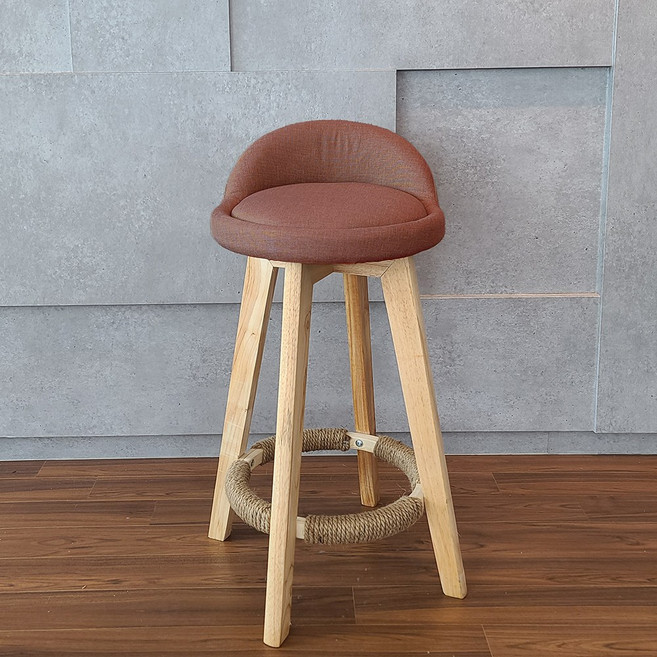 코지테일러 회전 아일랜드 식탁의자 홈바 주방 거실 회전 바텐 스툴 바 체어 60cm B101, 브라운