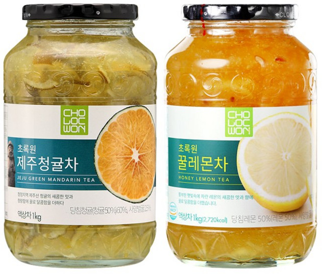 초록원 제주청귤차 +꿀레몬차 (2kg), 1개